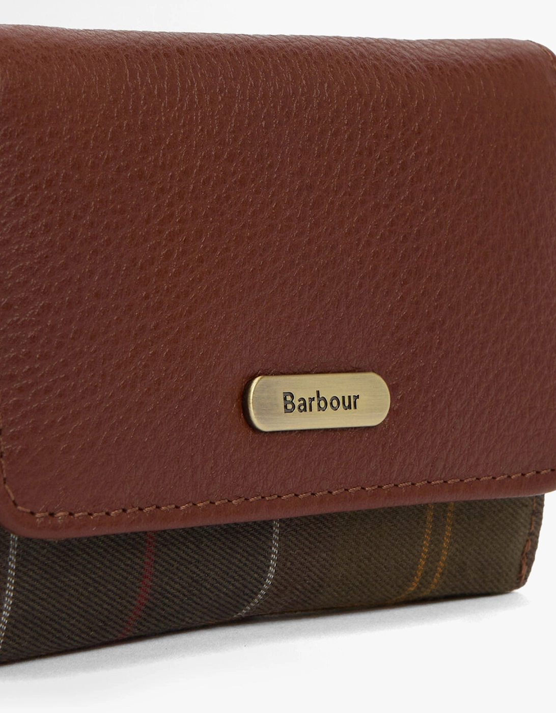 ROSA LEATHER French Purse Womens Brown/Classic Tartan