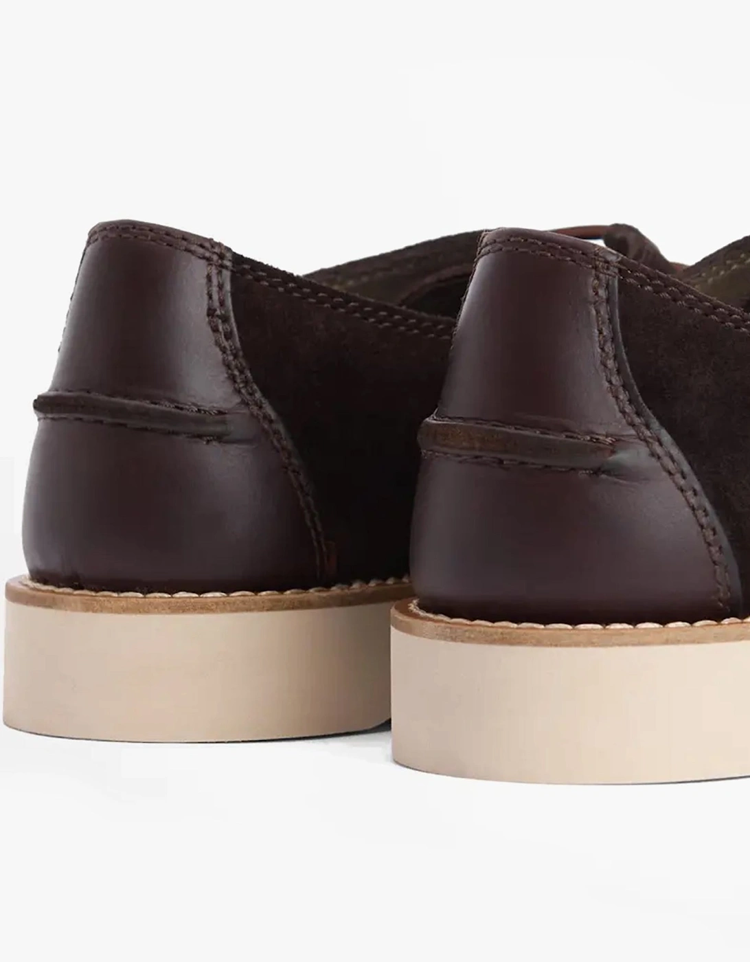 AYDON Mens Derby Shoes Dark Brown Suede