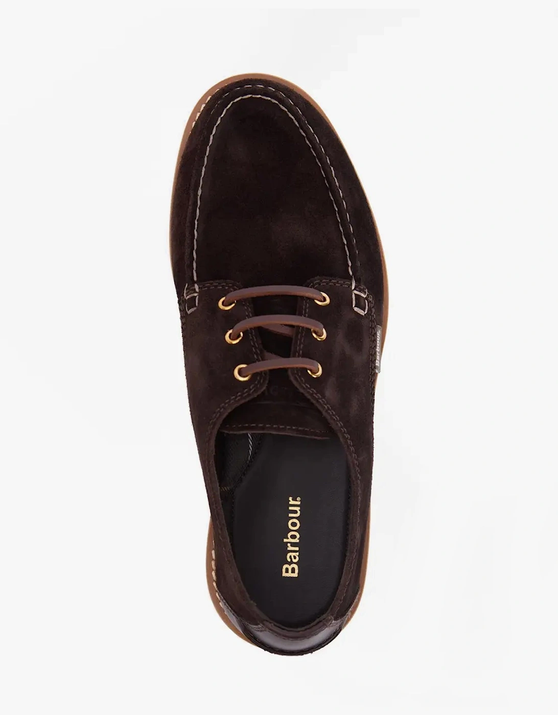 AYDON Mens Derby Shoes Dark Brown Suede