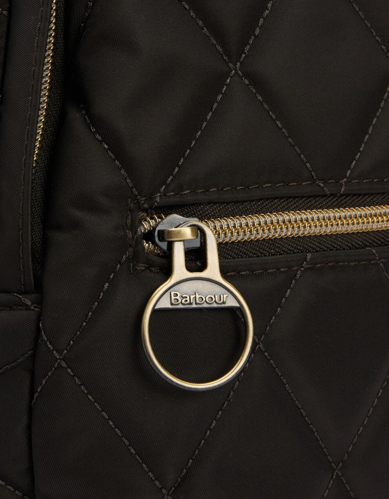 QUILTED Womens Backpack Olive