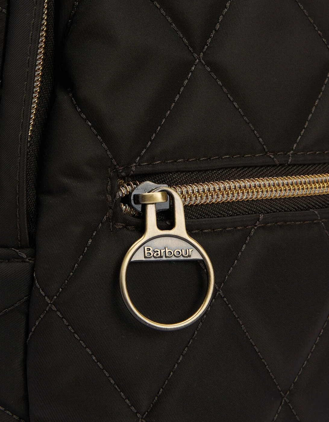 QUILTED Womens Backpack Olive