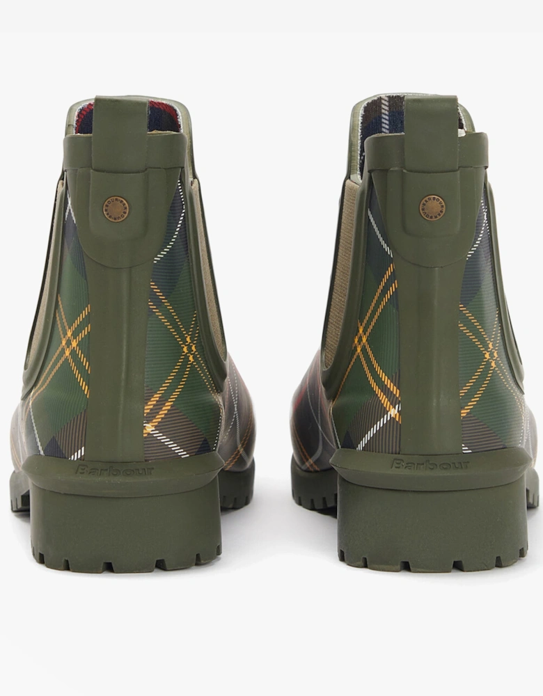 WILTON Womens Ankle Wellington Boots Classic Tartan