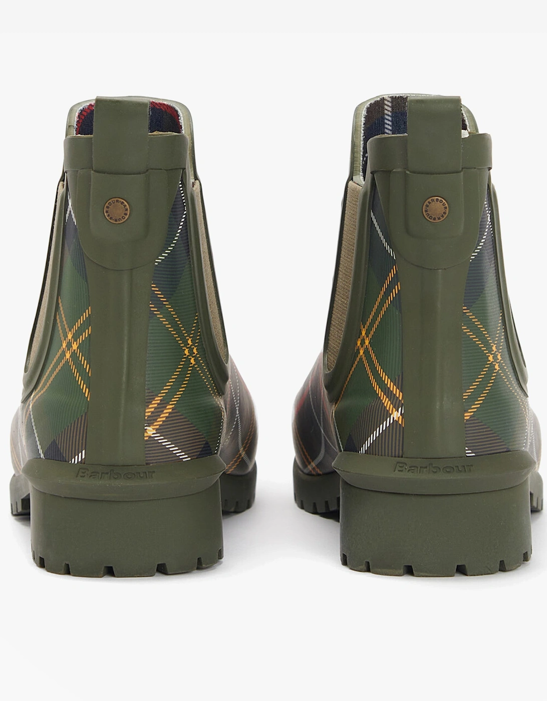 WILTON Womens Ankle Wellington Boots Classic Tartan