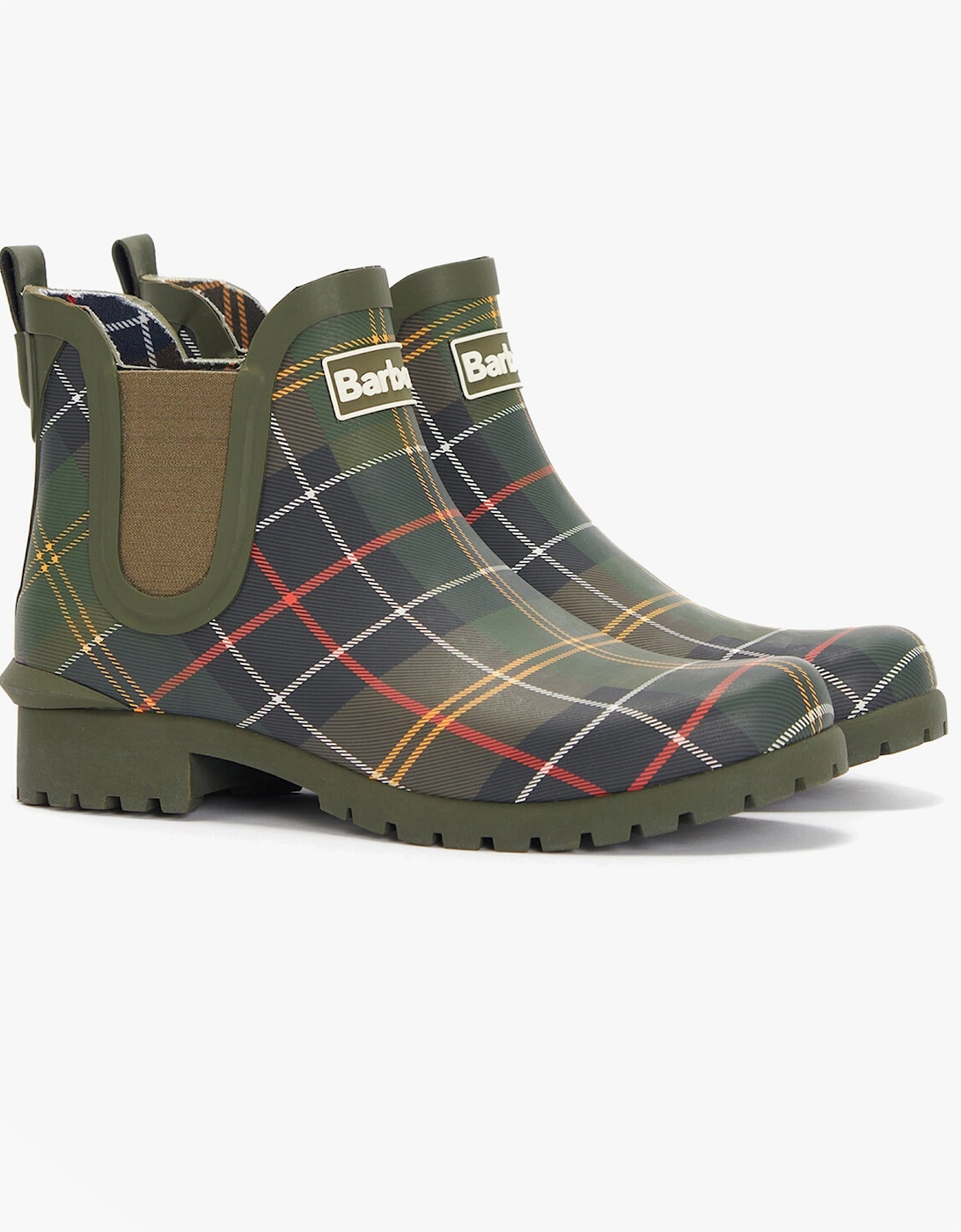 WILTON Womens Ankle Wellington Boots Classic Tartan