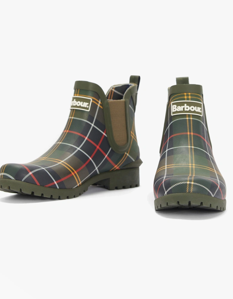 WILTON Womens Ankle Wellington Boots Classic Tartan