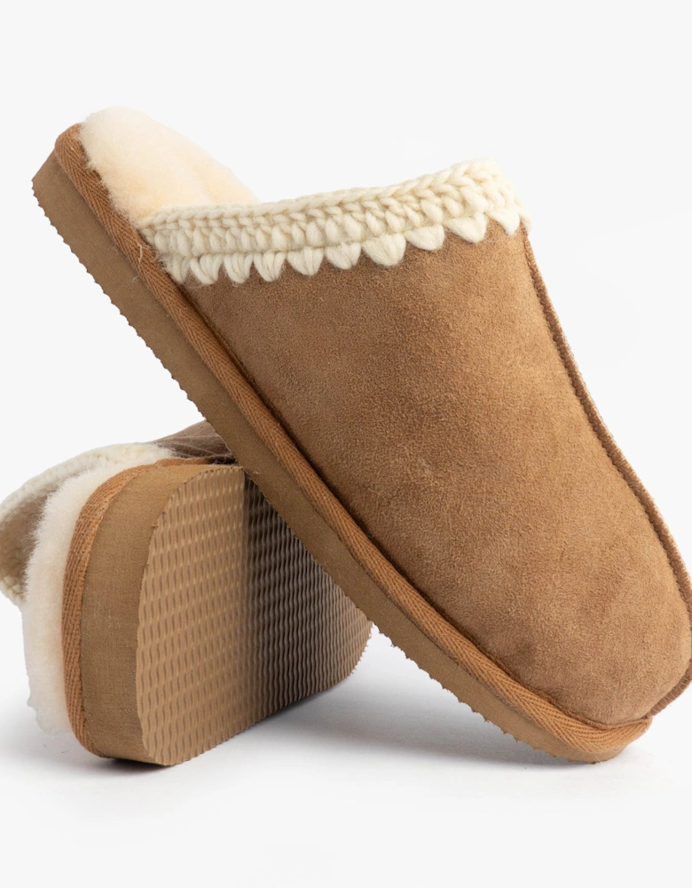 SELINA Womens Slippers Chestnut
