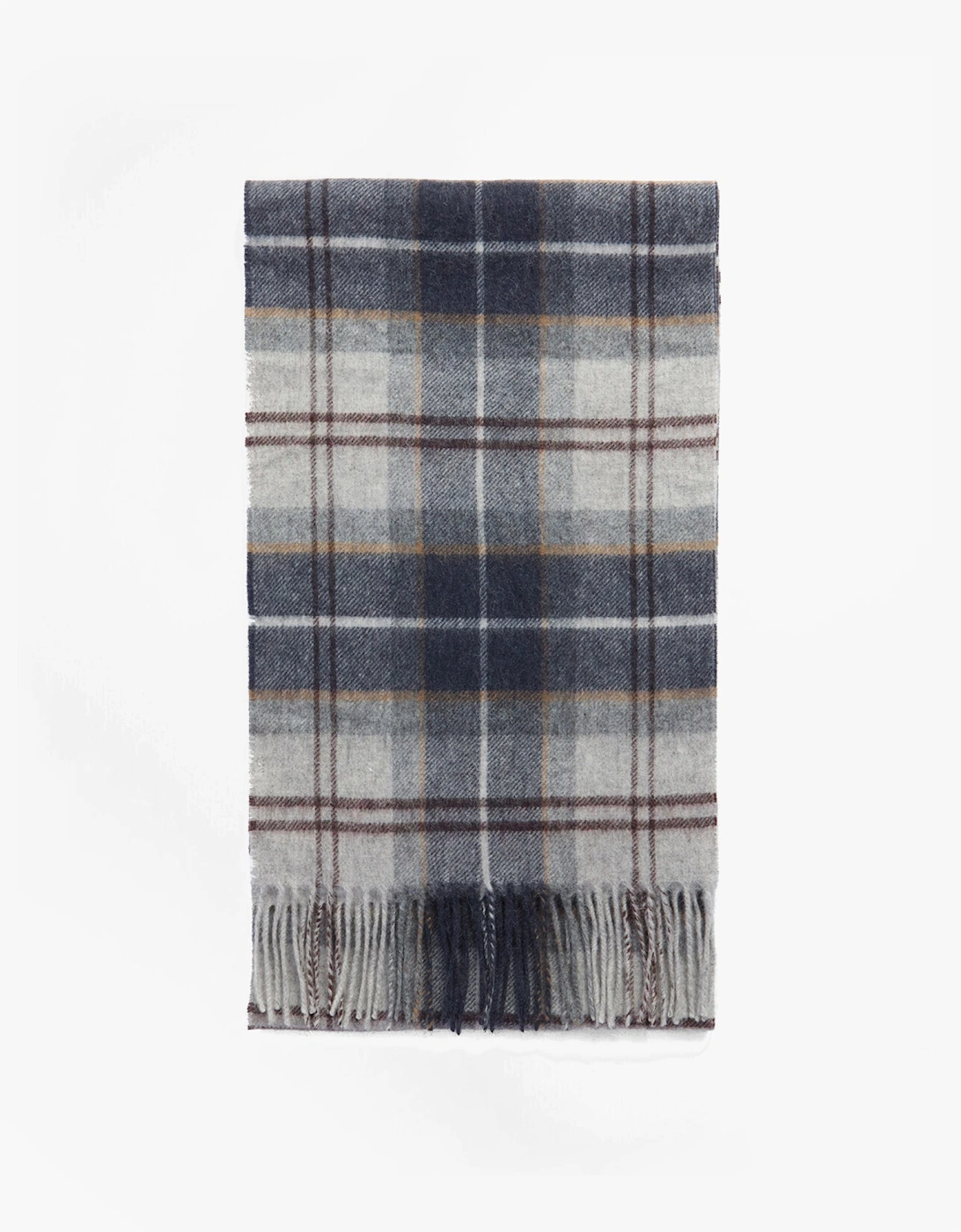 WOOL CASHMERE TARTAN Mens Winter Grey Midnight, 5 of 4