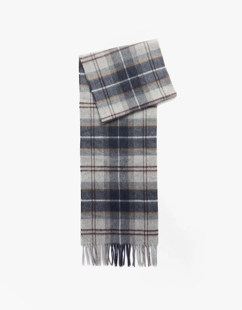 WOOL CASHMERE TARTAN Mens Winter Grey Midnight