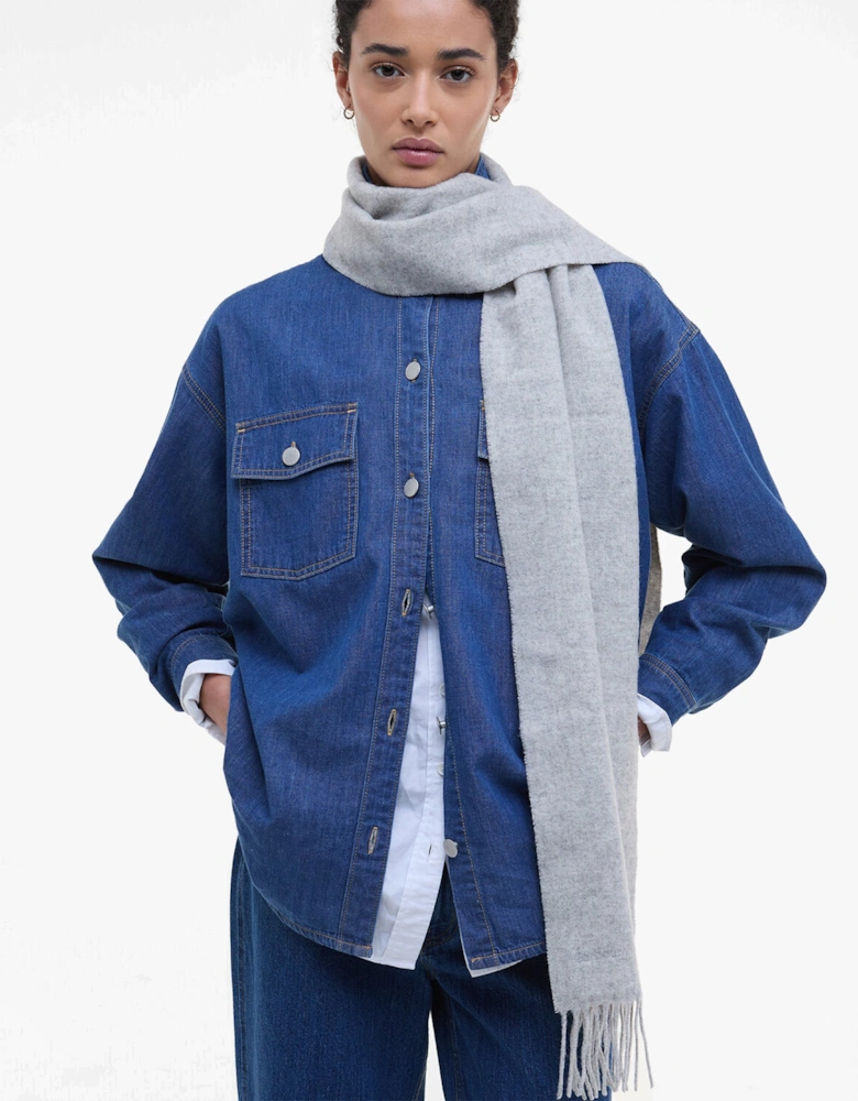 LAMBSWOOL WOVEN Womens Winter Light Grey Melange