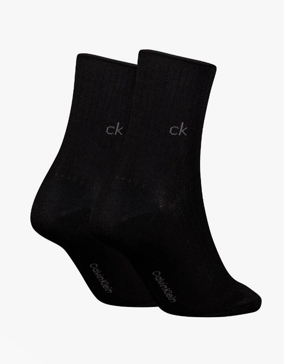 2 Pack Shorty Roll Top Womens Socks Black