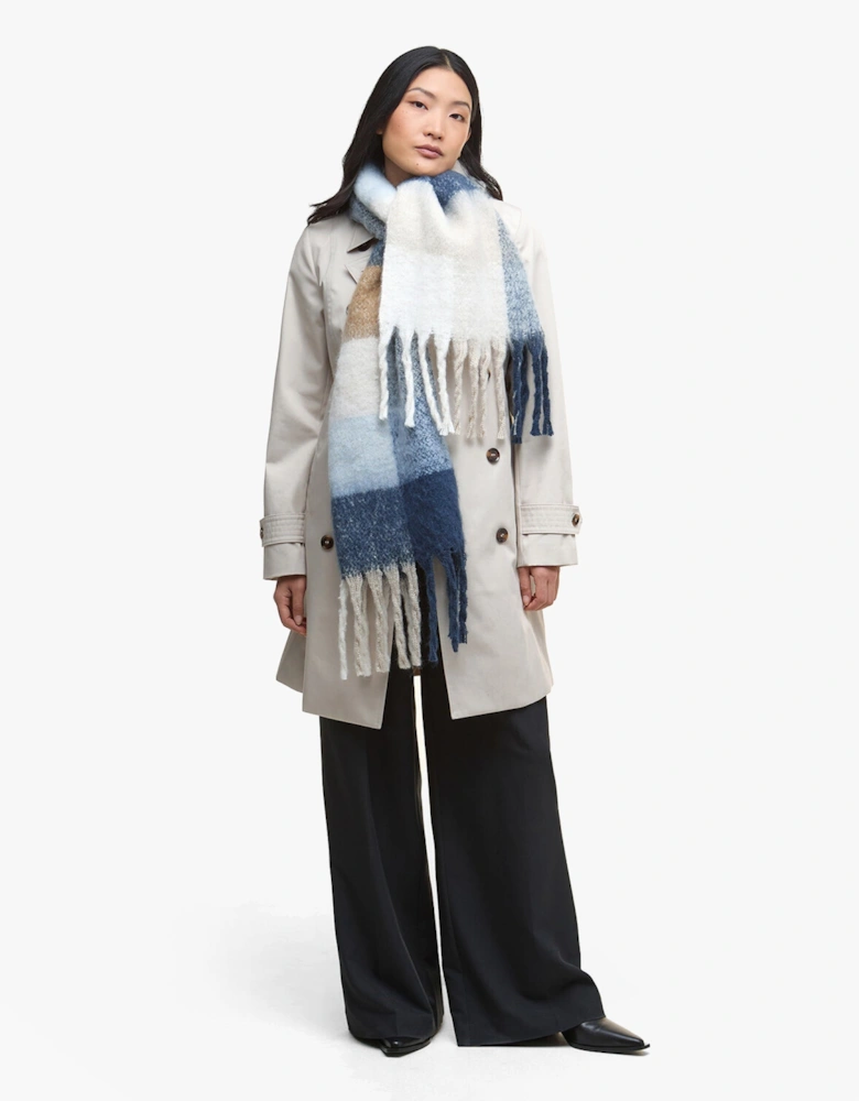 MARIE Womens Winter Ice Blue Check
