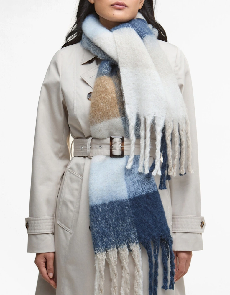 MARIE Womens Winter Ice Blue Check