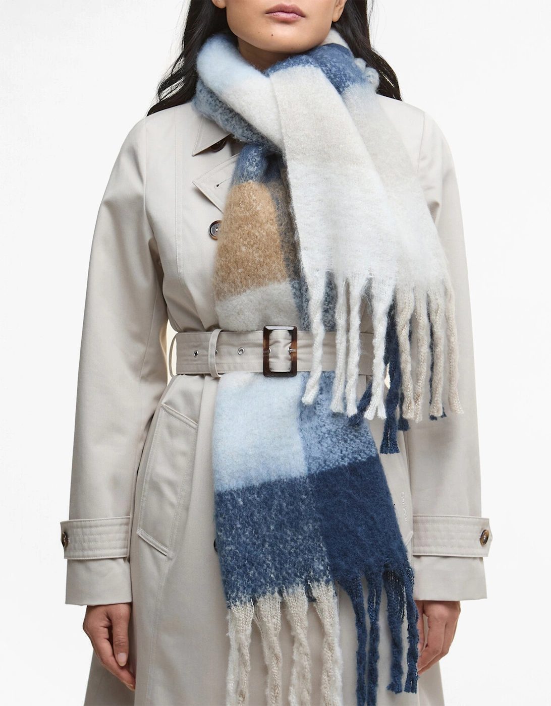 MARIE Womens Winter Ice Blue Check