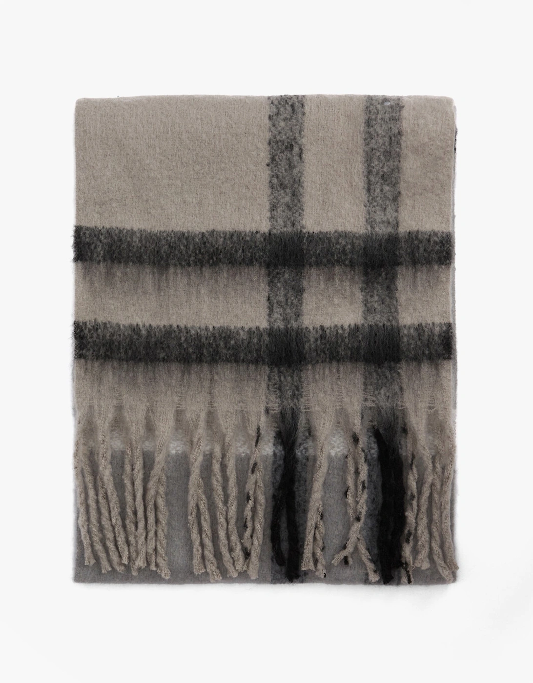 ISLA TARTAN BOUCLE Womens Winter Monochrome Tartan