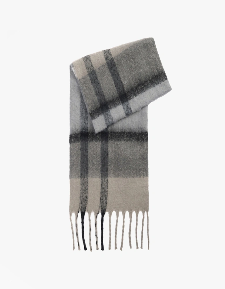ISLA TARTAN BOUCLE Womens Winter Monochrome Tartan