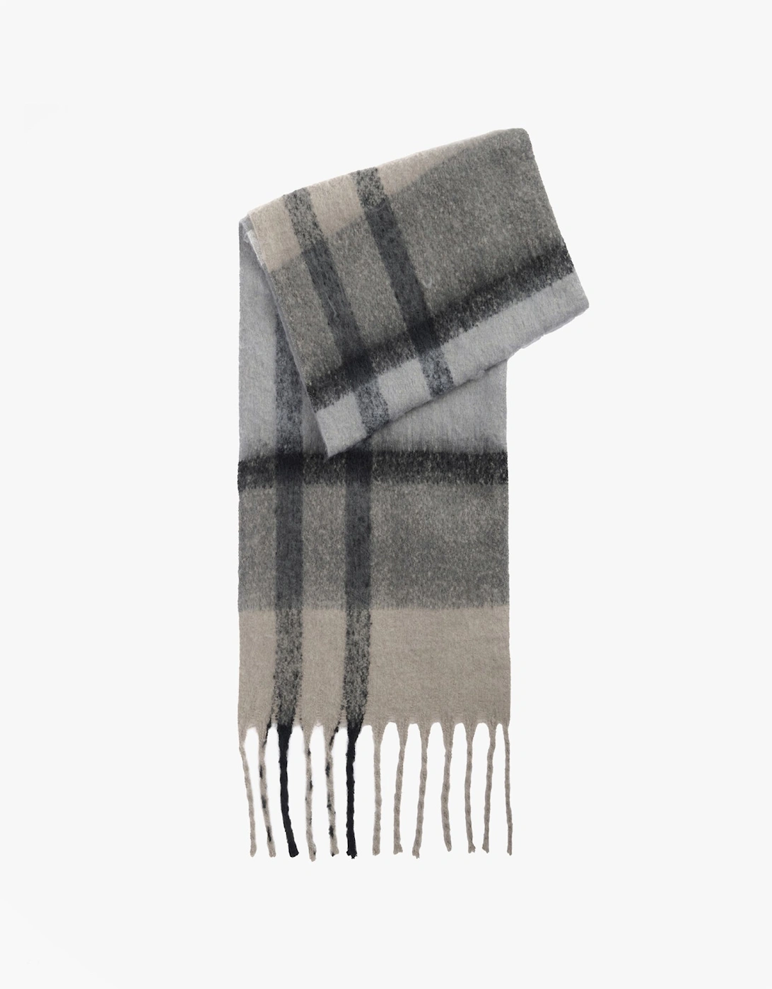 ISLA TARTAN BOUCLE Womens Winter Monochrome Tartan, 7 of 6