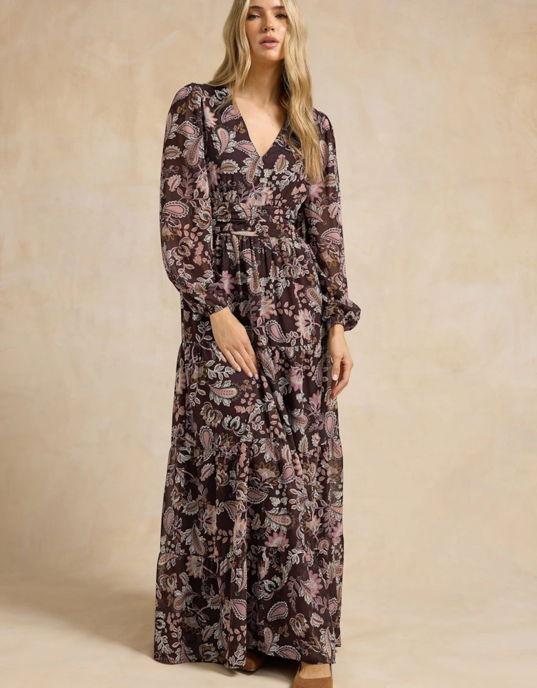 Tall Paisley Chiffon Maxi Dress