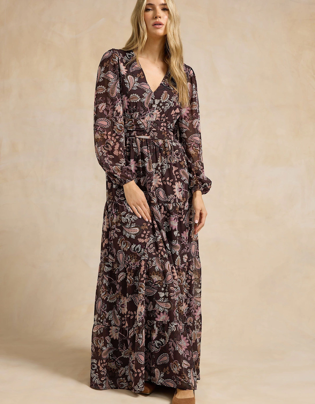 Tall Paisley Chiffon Maxi Dress, 2 of 1
