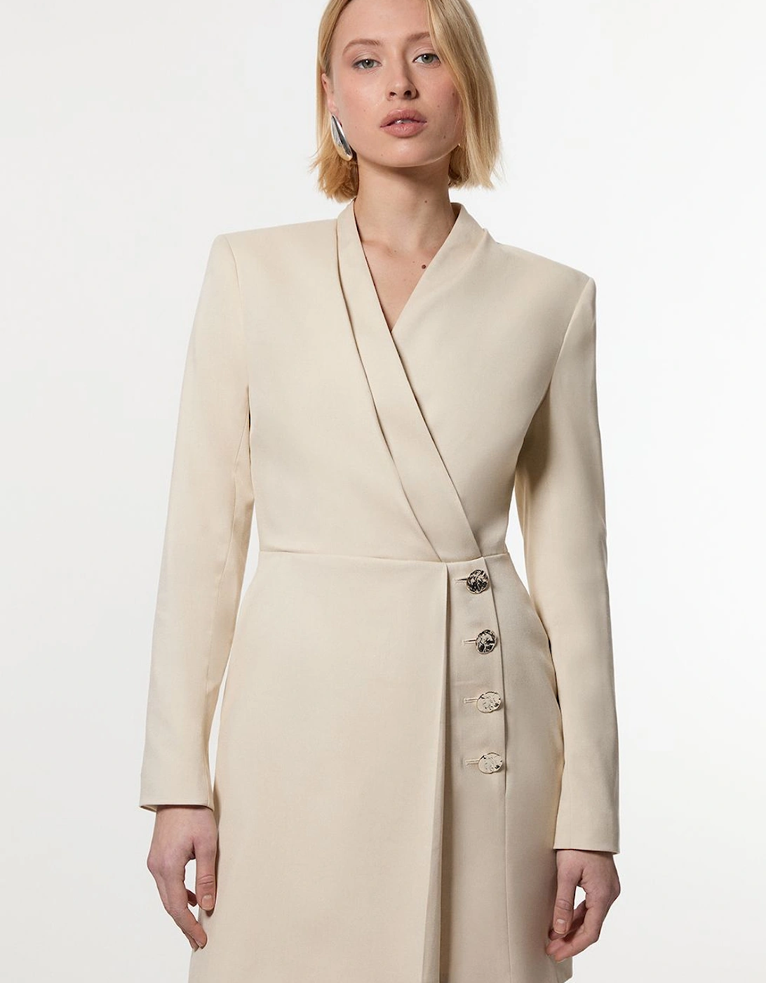 Soft Structured Tailored Wrap Blazer Dress, 2 of 1