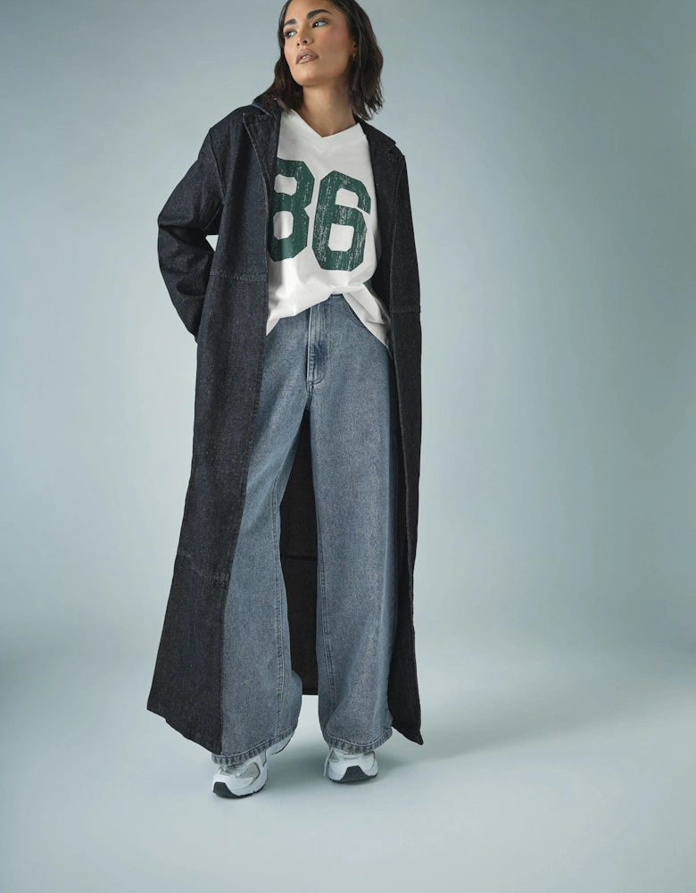 Petite Denim Trench Coat