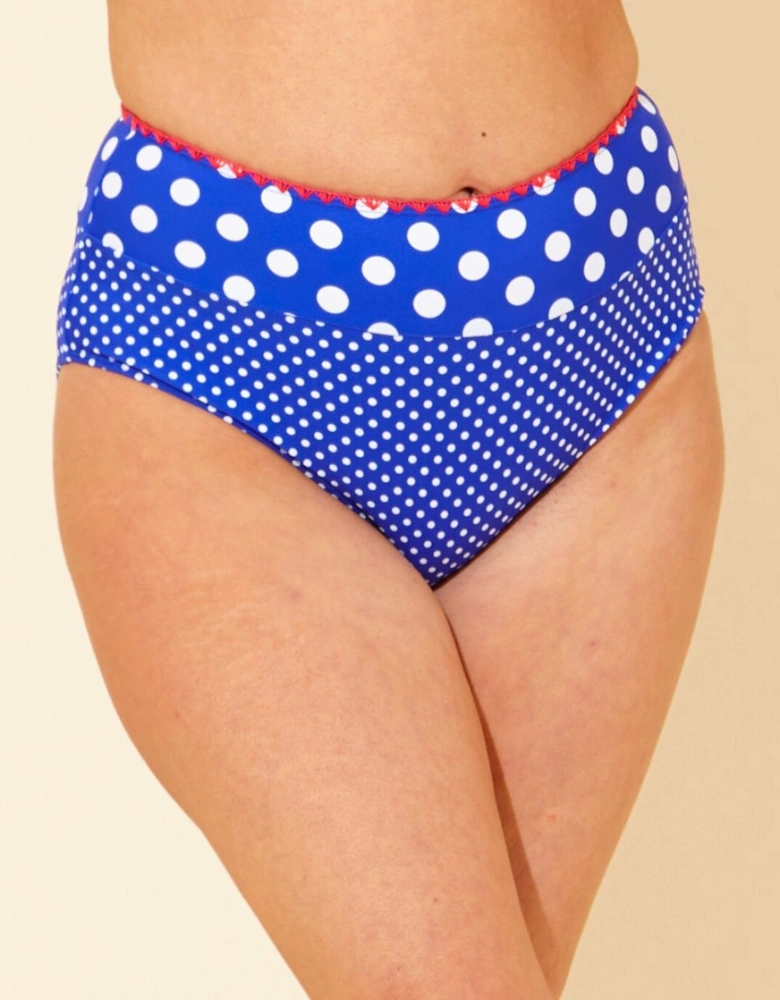 Contrast Trim High Waist Bikini Brief
