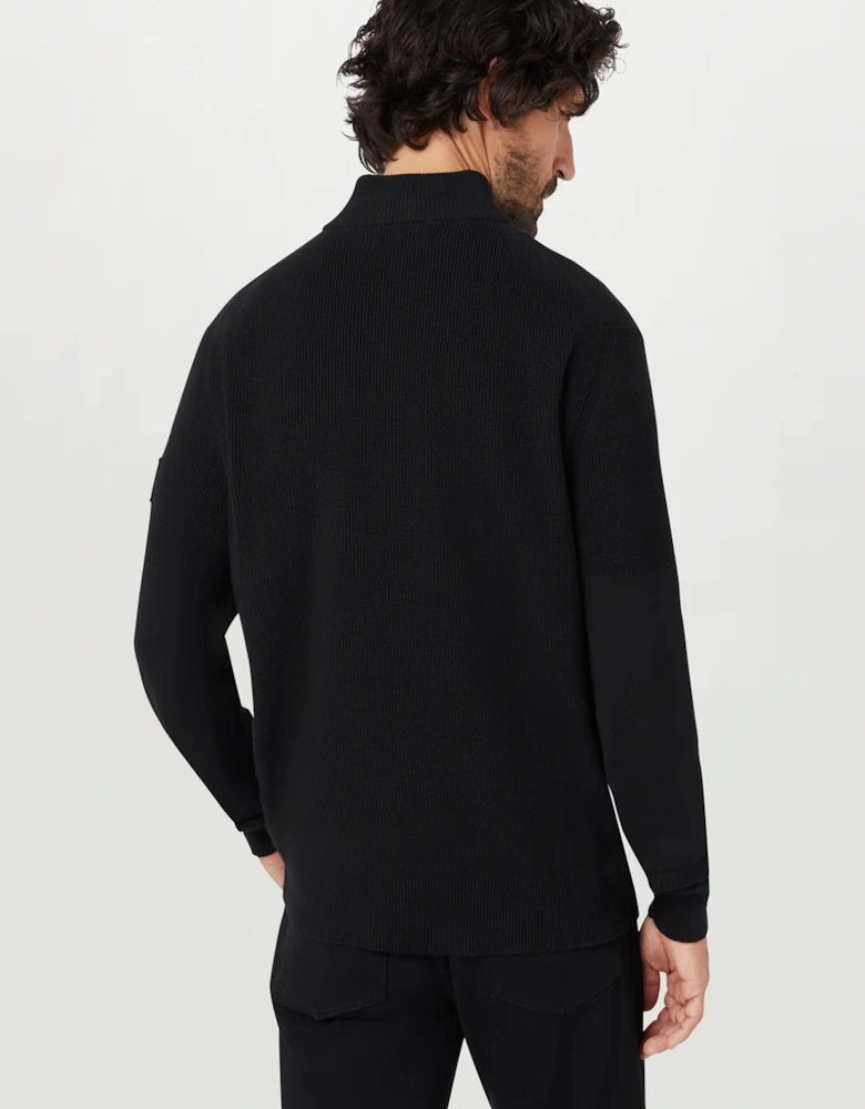 Commander Quarter Zip Jumper Black