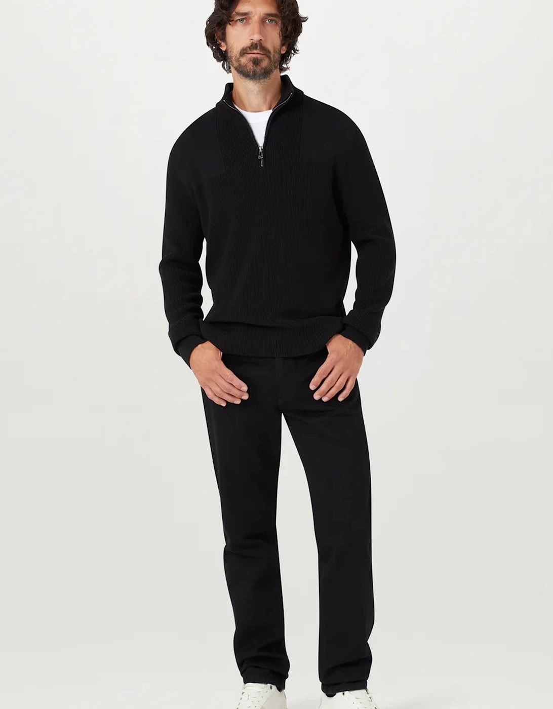 Commander Quarter Zip Jumper Black
