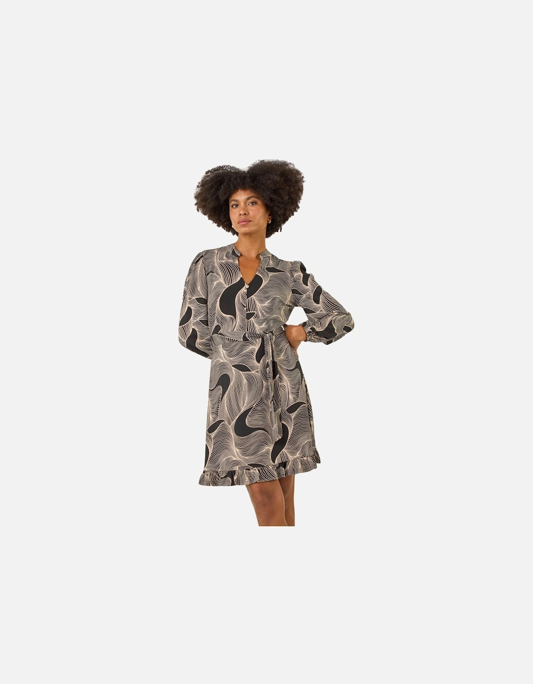 Abstract Linear Print Stretch Dress, 2 of 1