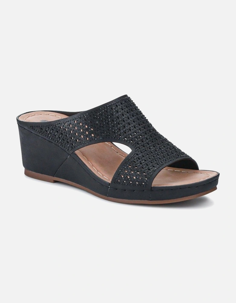 High Wedge Heel Mules