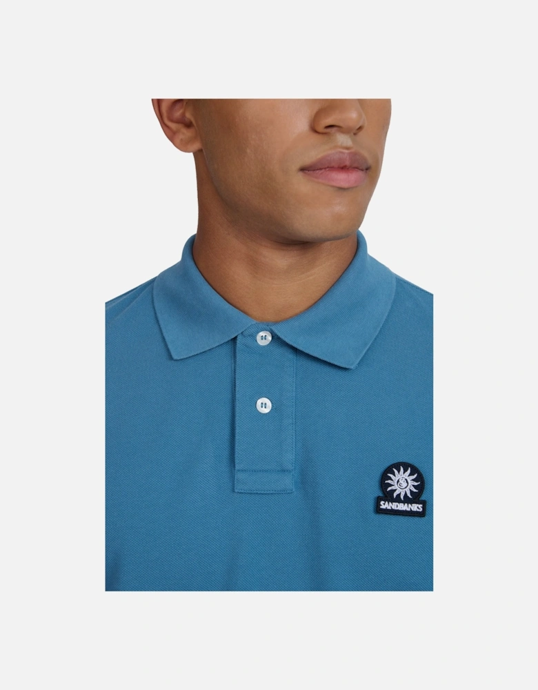 Badge Logo Polo Shirt Teal