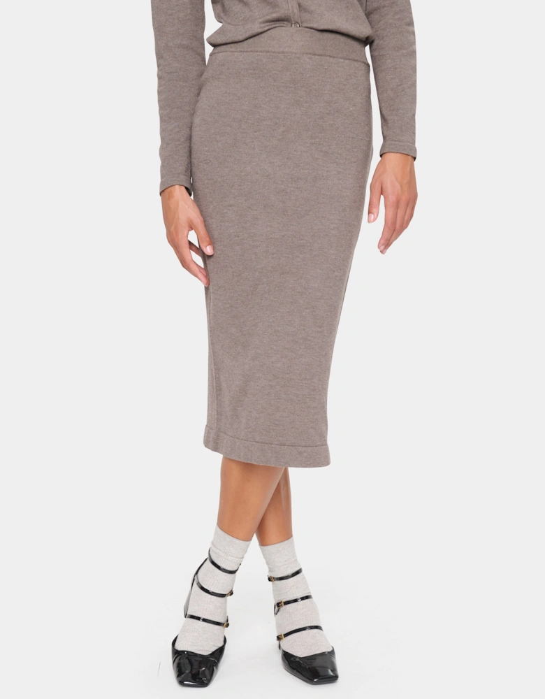 MilaSZ Knitted Midi Length Pencil Skirt