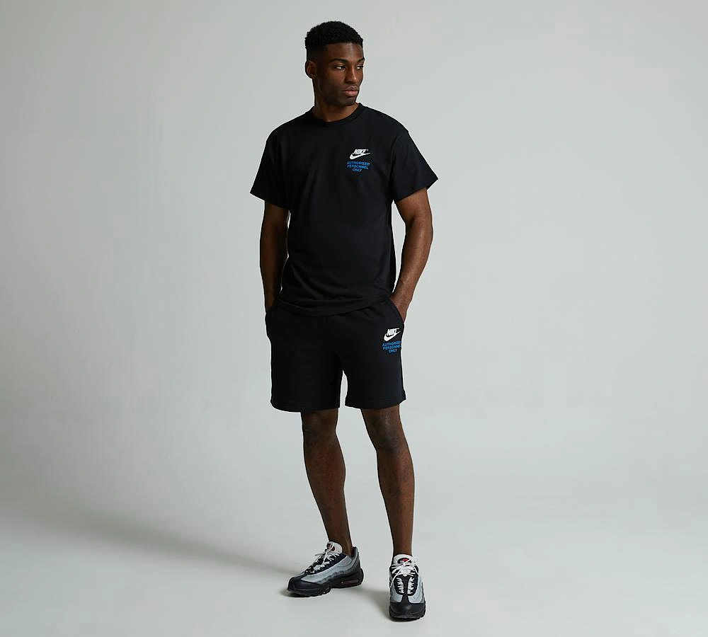 Men's Nike Sportswear Authorised T-Shirt & Short Set Black - Black/Black - Size: 35/34/32/40