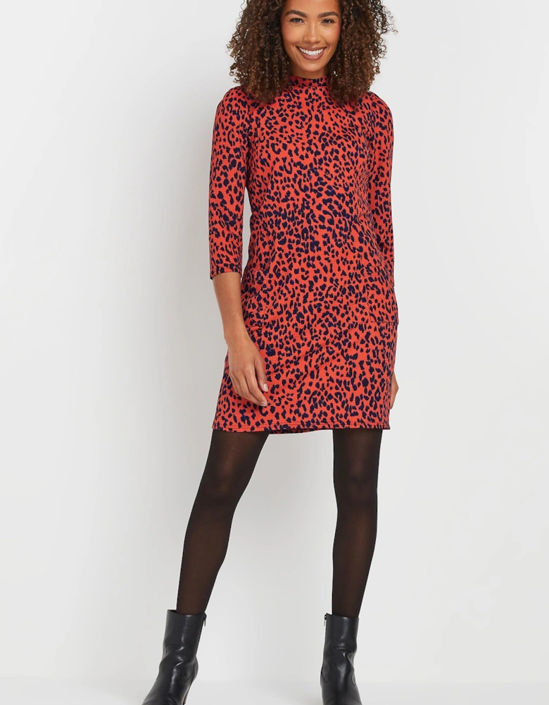 Printed Pocket Detail Tunic Dress