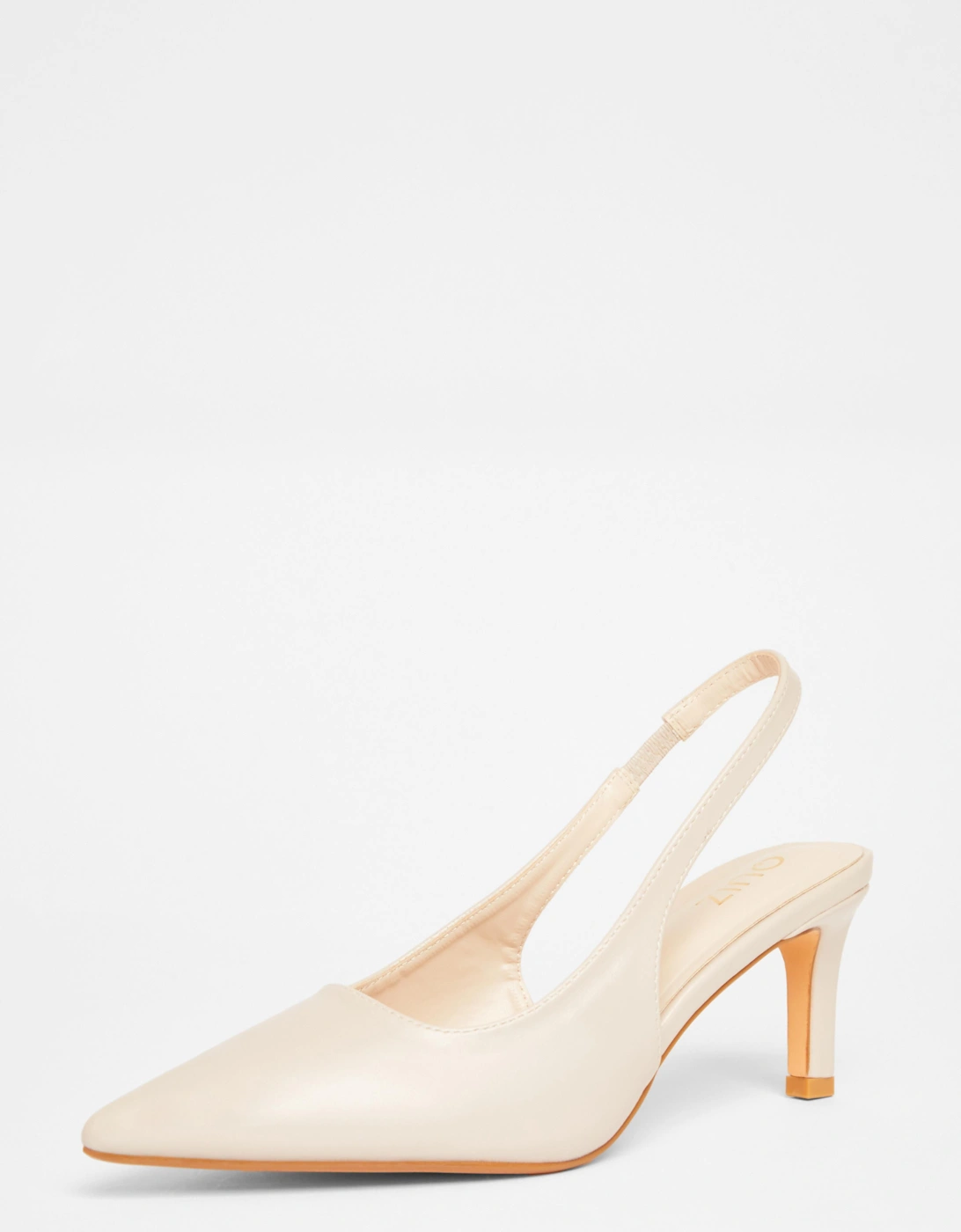 Nude Slingback Low Court Heels, 2 of 1