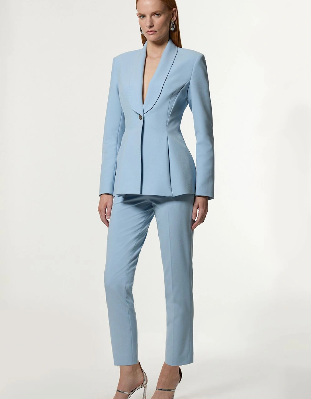 Compact Stretch Stab Stitch Tailored Straight Leg Trouser, 2 of 1
