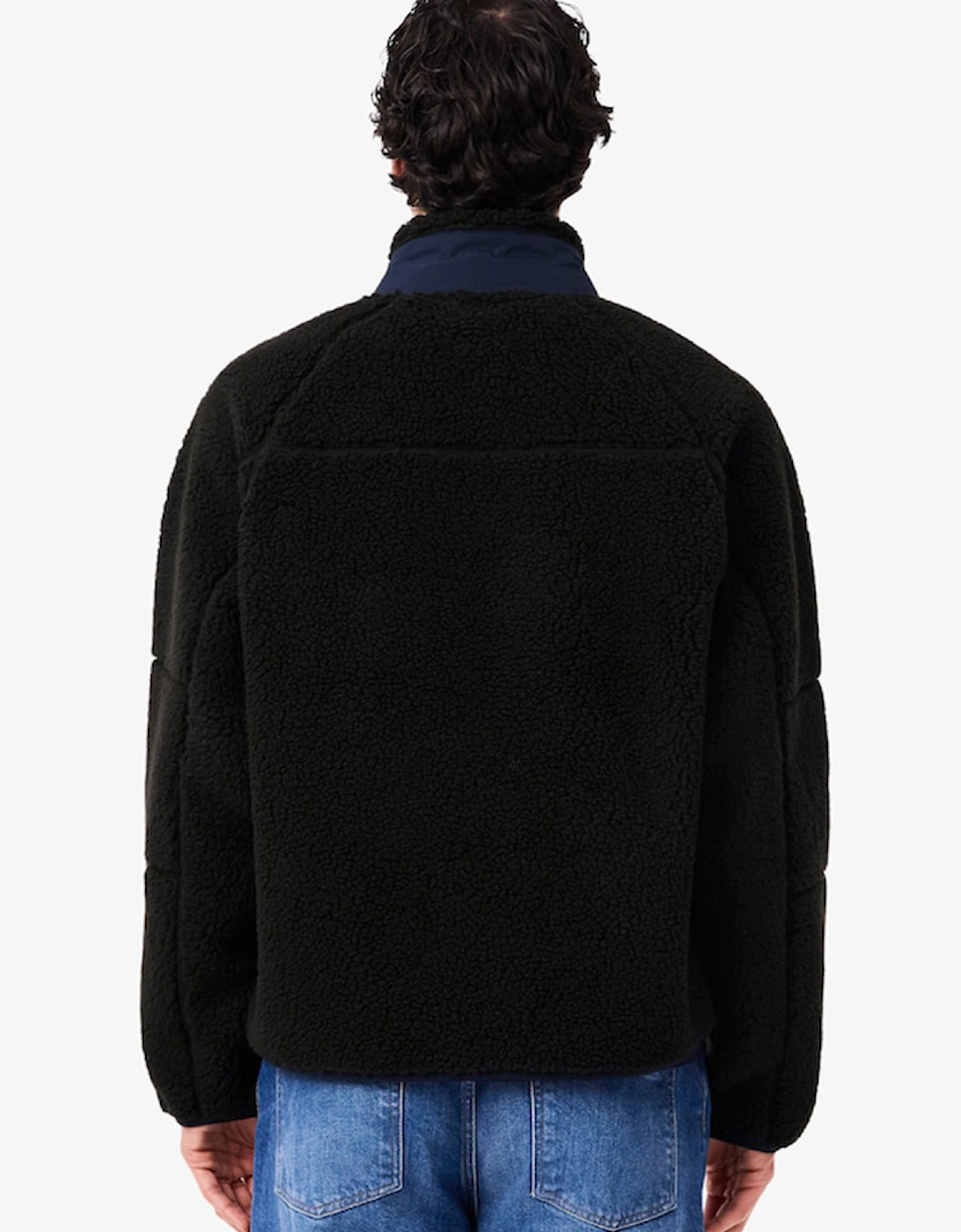 Colour-Block Sherpa Fleece Jacket