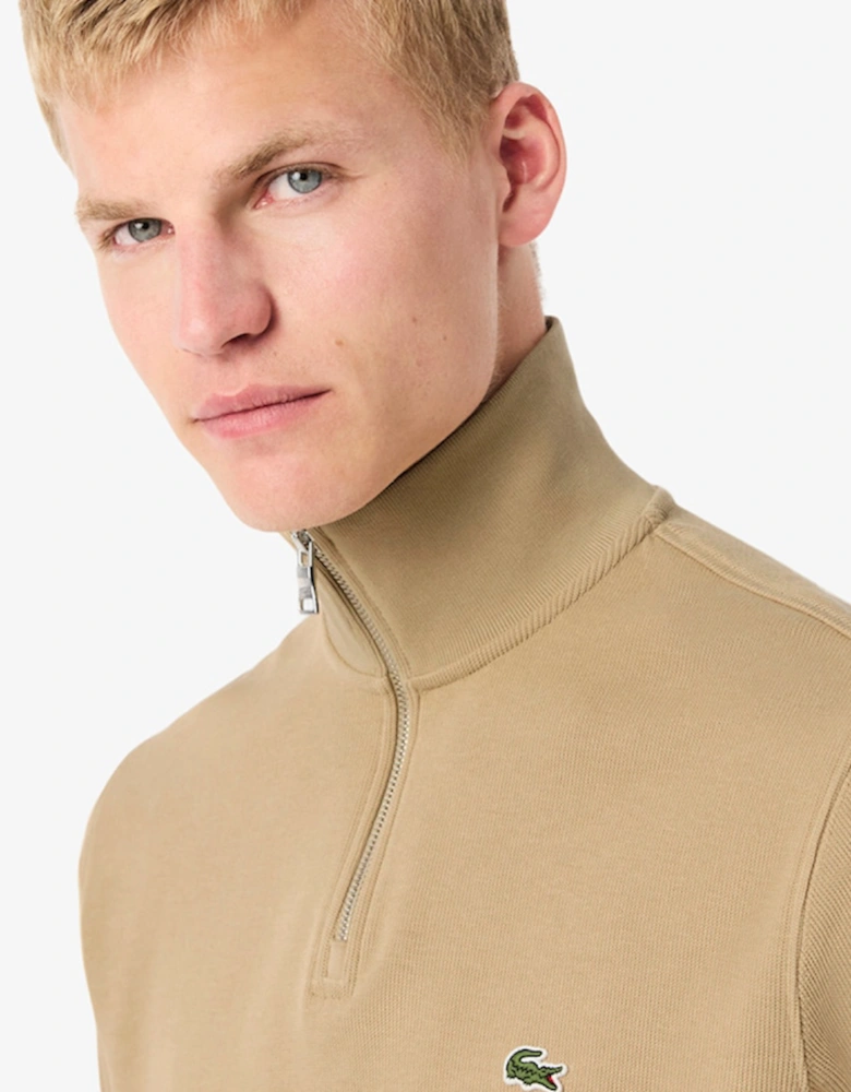 Men's Zip-Up High Neck Interlock Sweatshirt