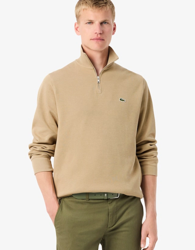 Men's Zip-Up High Neck Interlock Sweatshirt
