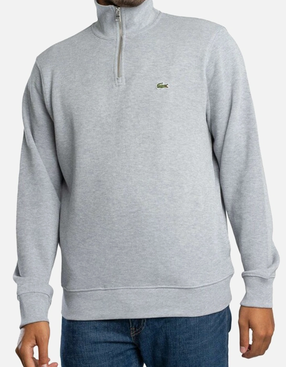 Men's Zip-Up High Neck Interlock Sweatshirt, 3 of 2