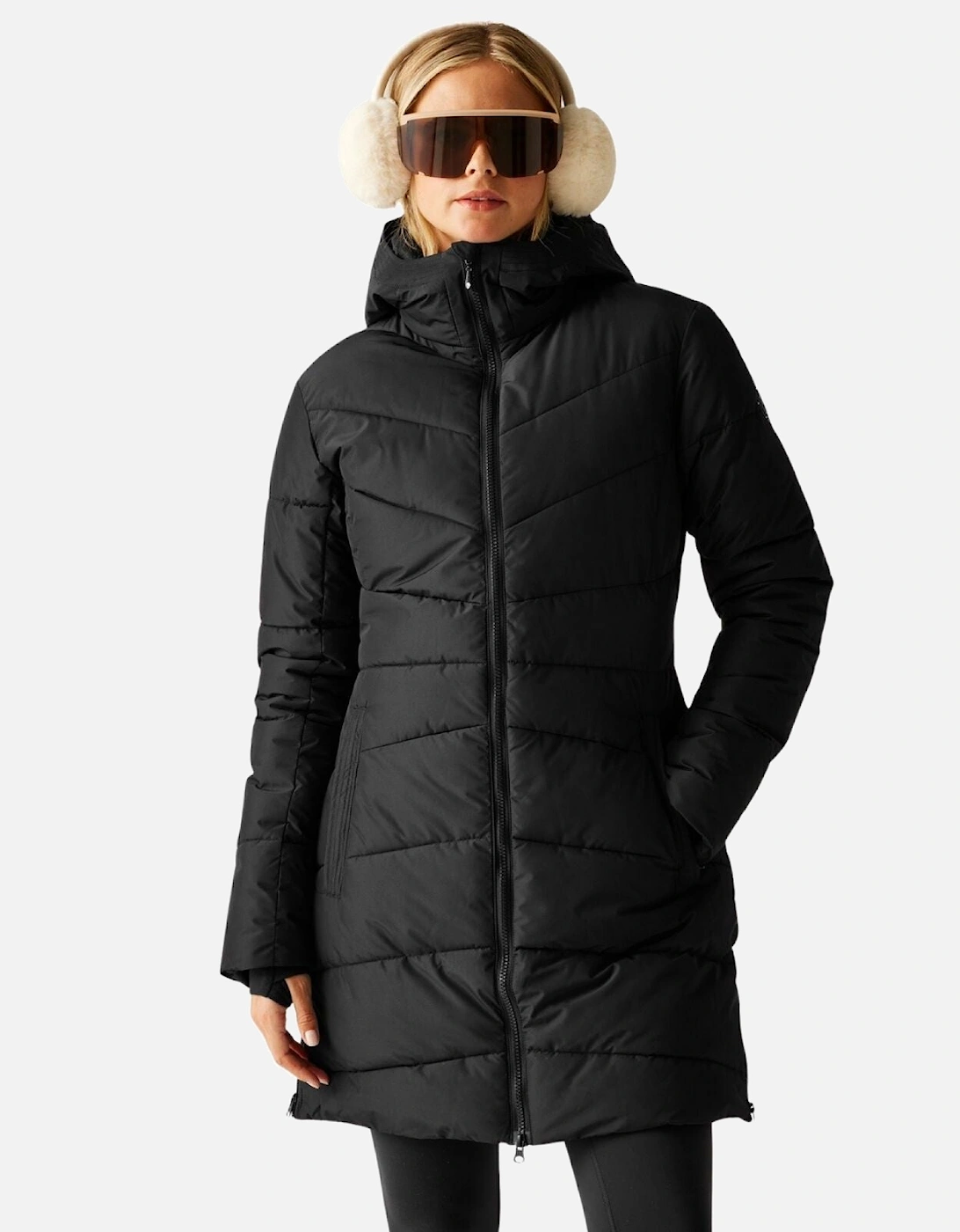 Womens Striking V Slim Fit Waterproof Ski Jacket, 2 of 1