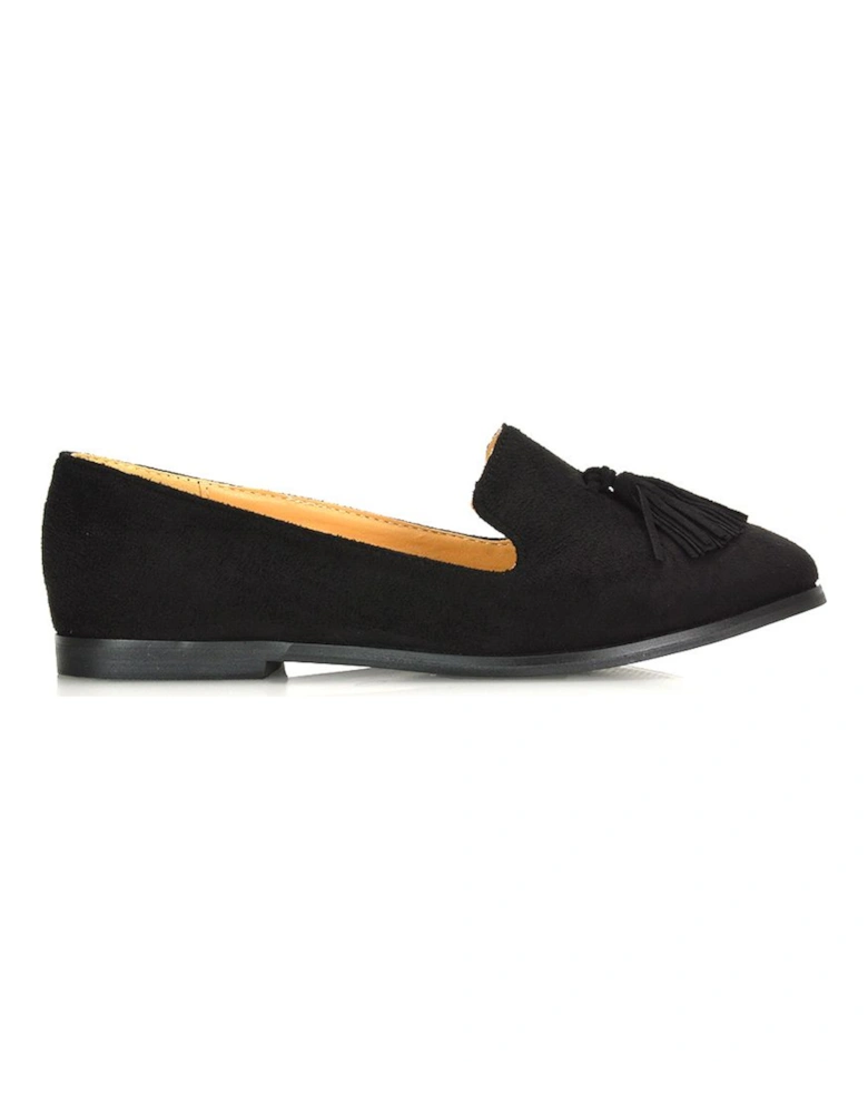 'Betsy' Flat Pointed Toe Tassel Loafer Shoes