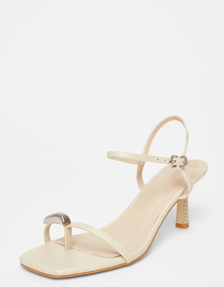 Nude Toe Thong Stiletto Heels