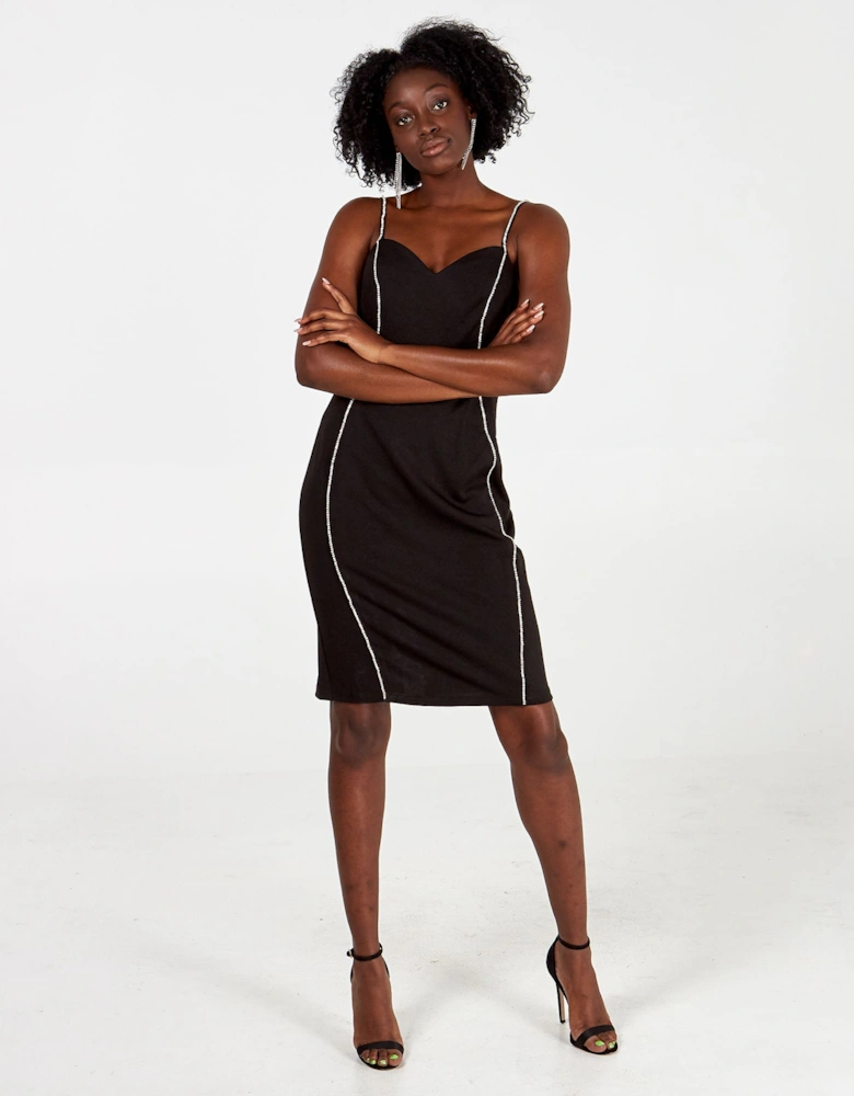Diamante Detail Bodycon Dress