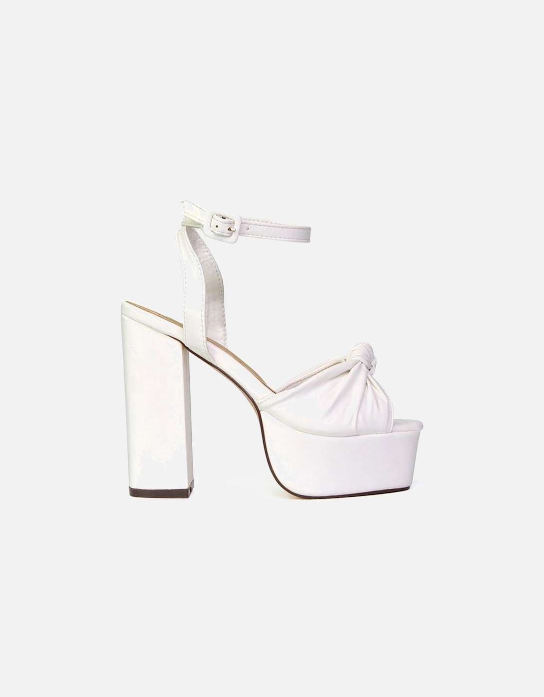 'Lillian' Peep Toe Strappy Chunky Block High Heel Platform Shoes, 2 of 1