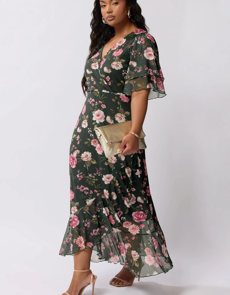 Floral Wrap Maxi Dress