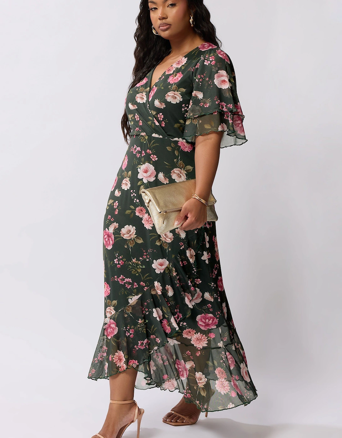 Floral Wrap Maxi Dress, 2 of 1