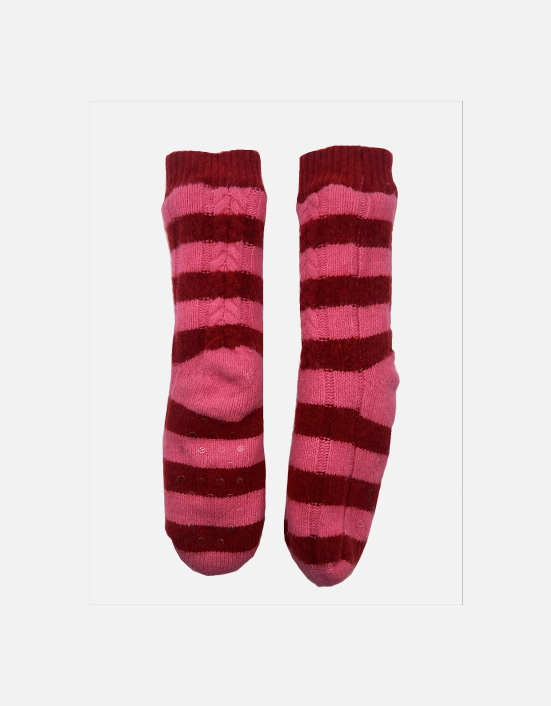 Snug Cosy Sock In Pink Stripe