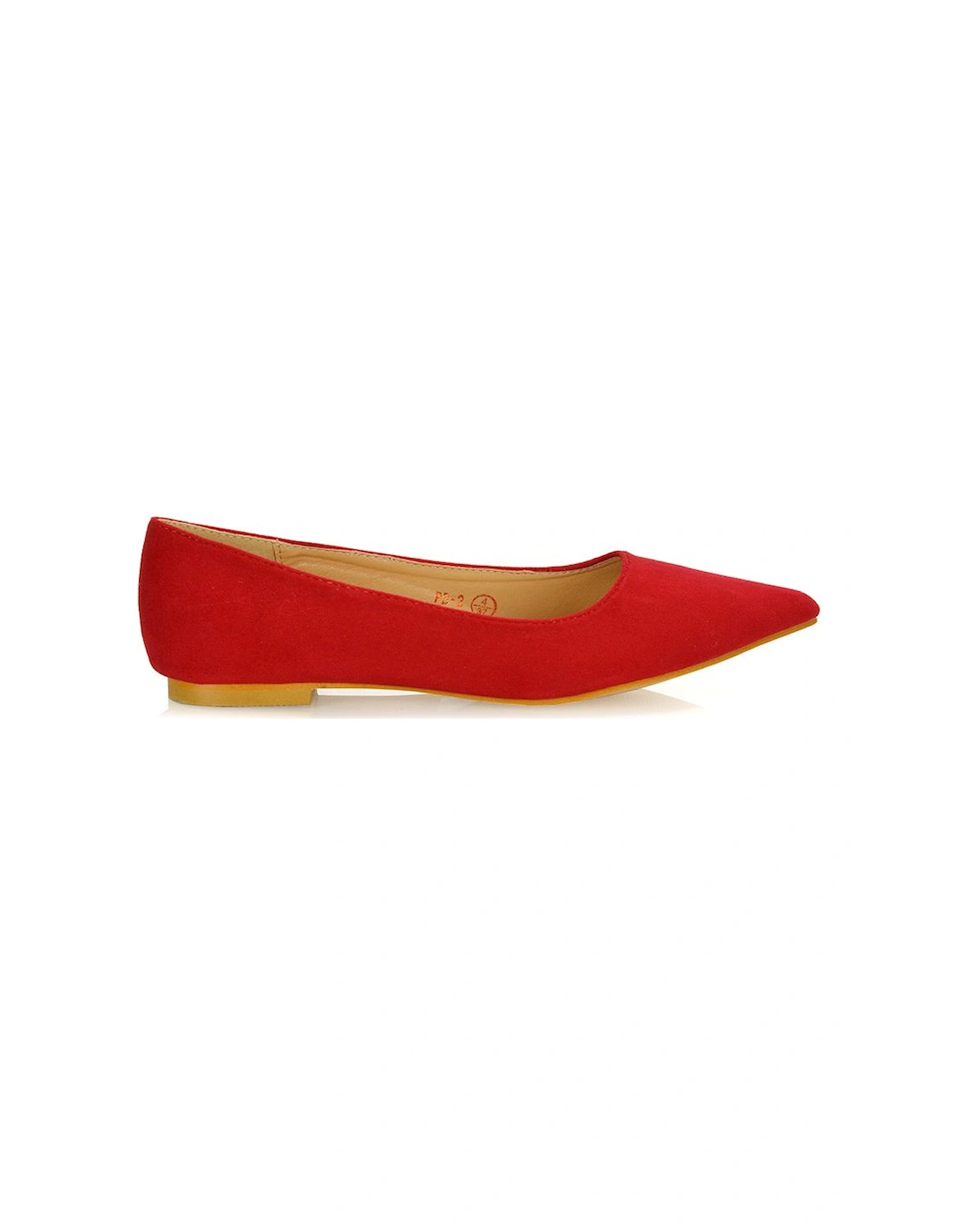'Alessia' Flat Pointed Toe Low Heel Slip on Bridal Ballerina Pump Shoes, 2 of 1