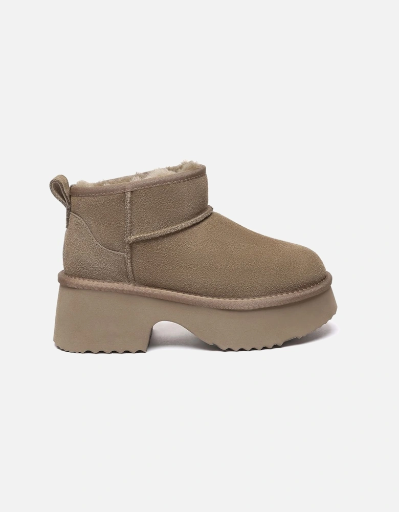 Real Sheepskin Women Nicobar 3-Way Style Platform Mid Boots with EVA Sole