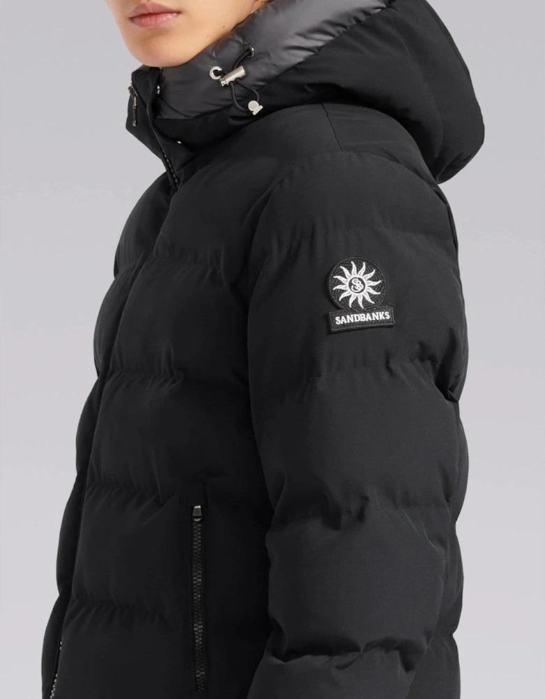 Banks Short Puffer  Black